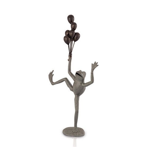 Balloon Seller Frog Garden Sculpture Selling Lawn Statue Artwork Yard